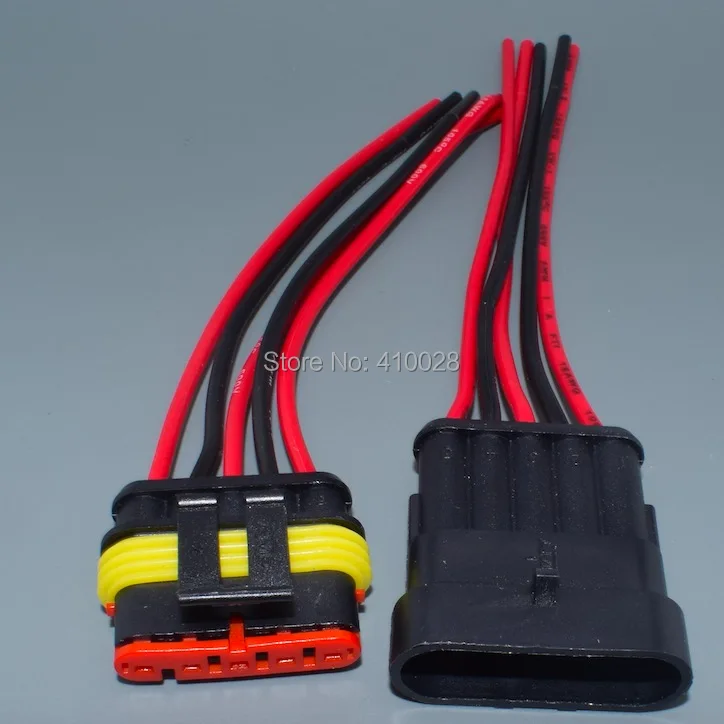 shhworldsea 1P 2P 3P 4P 5P 6P 18AGW 14CM Waterproof Electrical Auto Connector Male Female Plug with Wire Cable harness for Car