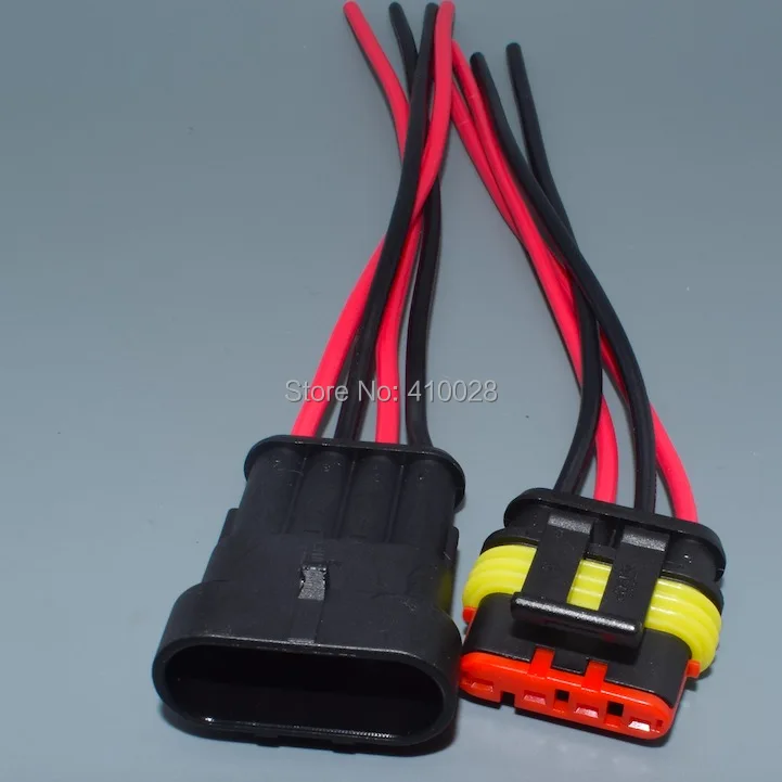 shhworldsea 1P 2P 3P 4P 5P 6P 18AGW 14CM Waterproof Electrical Auto Connector Male Female Plug with Wire Cable harness for Car
