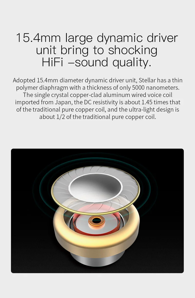 KBEAR Stellar HIFI 15.4mm Dynamic Driver In Ear Monitor Earphone Japanese PPS Flat Headset Music Game Earbuds Headphone KS1 KS2