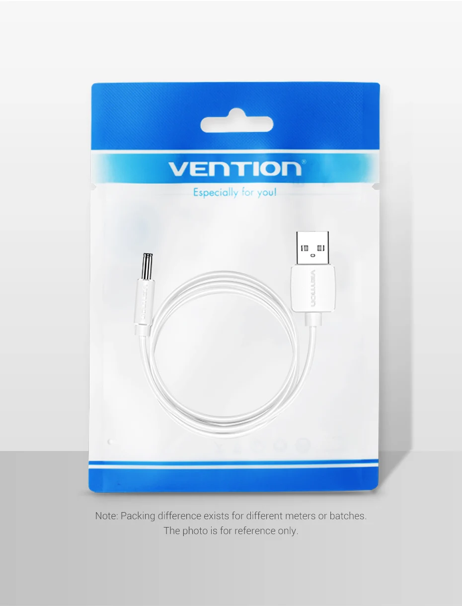 Vention USB to DC 3.5mm Power Cable USB A to 3.5 Jack Connector 5V Power Supply Adapter for Fans USB HUB DC 5.5mm Charging Cable