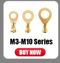 100Pcs U Shape Copper Ring Terminals Non-Insulated Car And Motorcycle Cable Wire Butt Splice Crimp Connectors DJ454A/B/C 453 452
