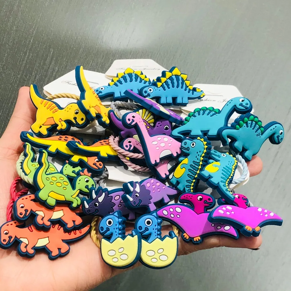 2Pcs/Set Girls Cute Dinosaur Animal Thread Cloth Hairpins Children Sweet Hair Clip Barrettes Headband Kids Hair Accessories