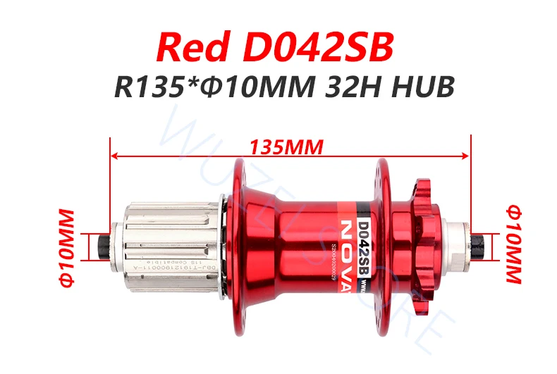 Novatec D041SB D042SB Hub MTB Bicycle Disc Card Brake Hub 28/32/36 Holes Red Black 8/9/10/11 speed Mountain bearing Hubs