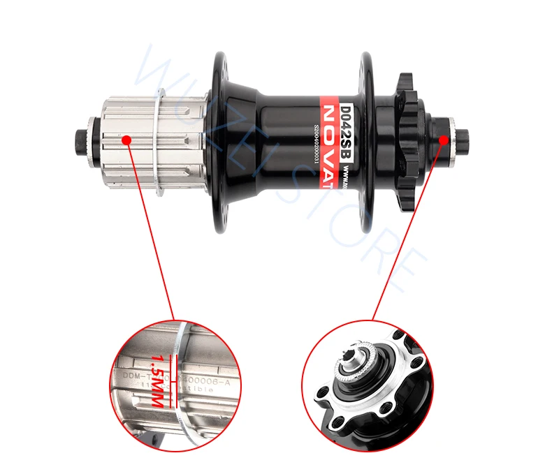 Novatec D041SB D042SB Hub MTB Bicycle Disc Card Brake Hub 28/32/36 Holes Red Black 8/9/10/11 speed Mountain bearing Hubs