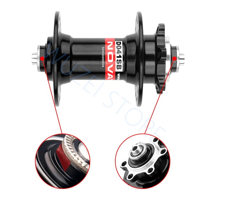 Novatec D041SB D042SB Hub MTB Bicycle Disc Card Brake Hub 28/32/36 Holes Red Black 8/9/10/11 speed Mountain bearing Hubs