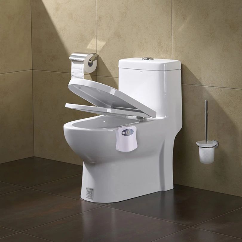 Toilet Night Light PIR Motion Sensor Toilet Lights LED Washroom Night Lamp 16 Colors Toilet Bowl Lighting For Bathroom Washroom
