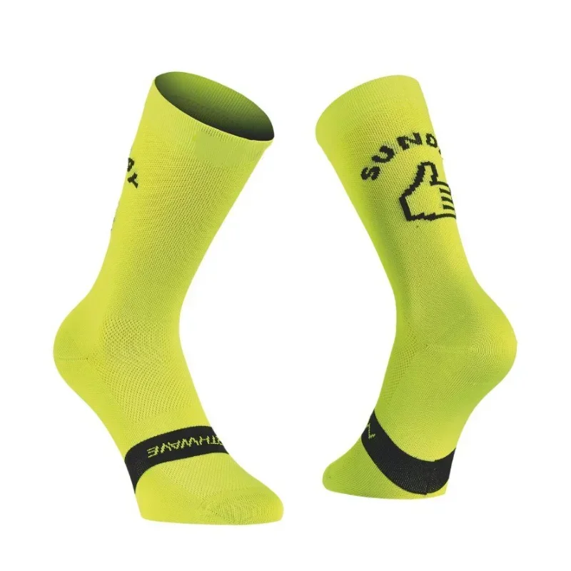 New Sport Running Cycling Socks Monday Sunday Breathable Road Bicycle Socks Men Women Bike Socks
