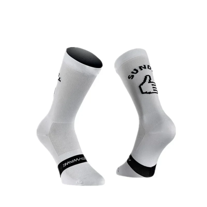 New Sport Running Cycling Socks Monday Sunday Breathable Road Bicycle Socks Men Women Bike Socks