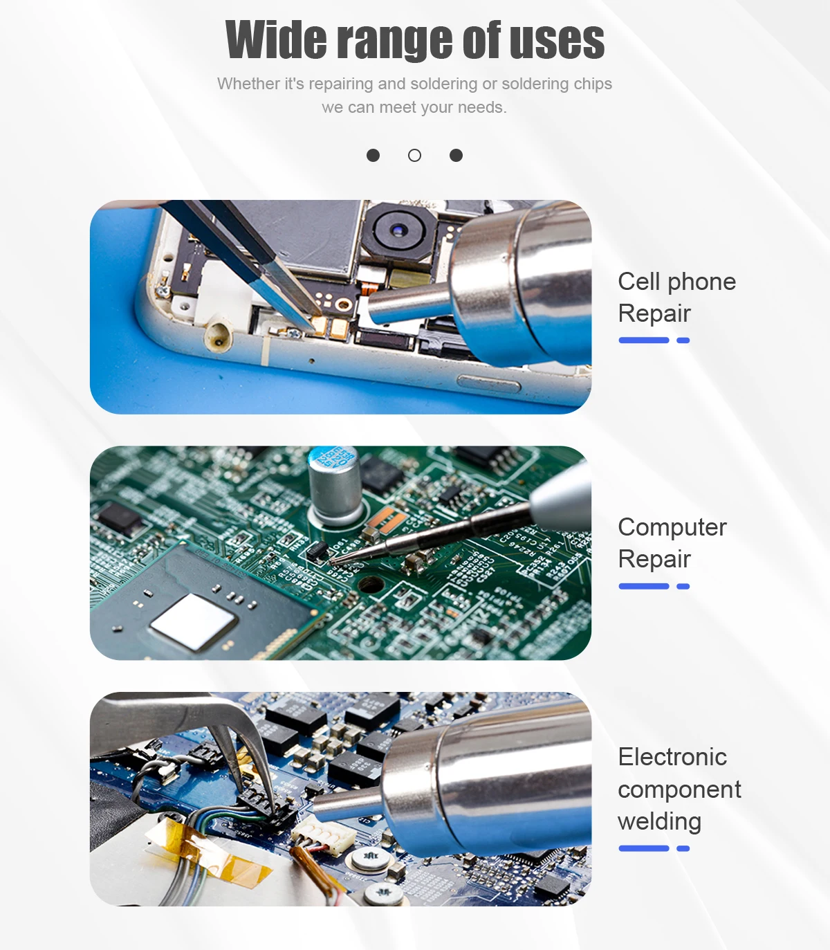 750W SMD Rework Soldering Station 2 in 1 Soldering Iron Hot Air Welding Station LCD Digital Display For BGA PCB IC Repair 8898