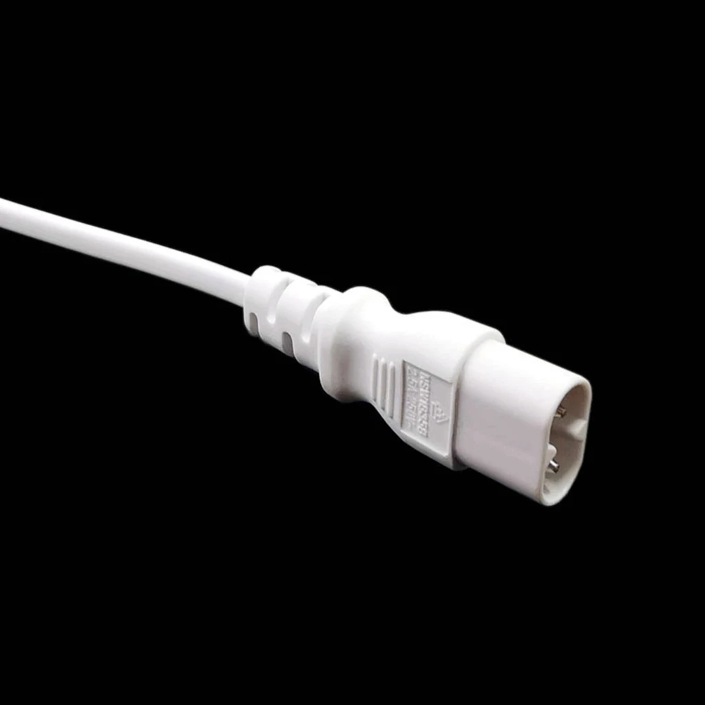 IEC 60320 C8 Plug to C7 Receptacle Male to Female Extension Power Supply Main Adapter Cable 0.3m/1.5m White Color