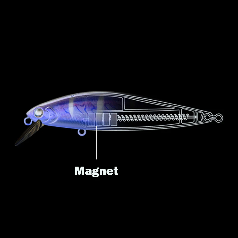 OUTKIT 1pcs Fishing Lure Minnow 7g10g Sinking Artificial Bait 3D Eyes Plastic Wobblers Tackle Pesca Far-casting Magnet System