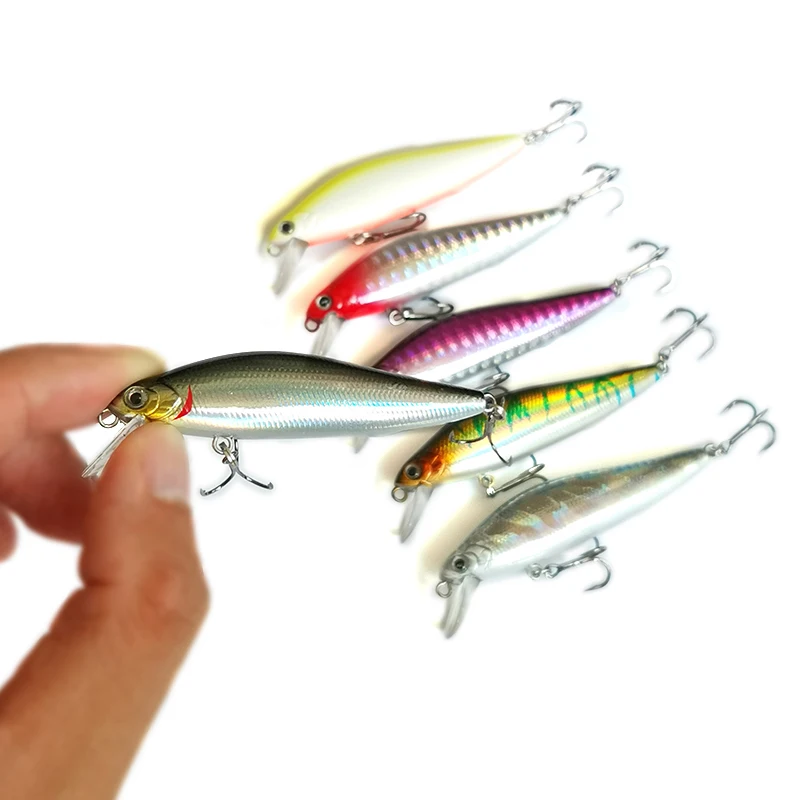 OUTKIT 1pcs Fishing Lure Minnow 7g10g Sinking Artificial Bait 3D Eyes Plastic Wobblers Tackle Pesca Far-casting Magnet System