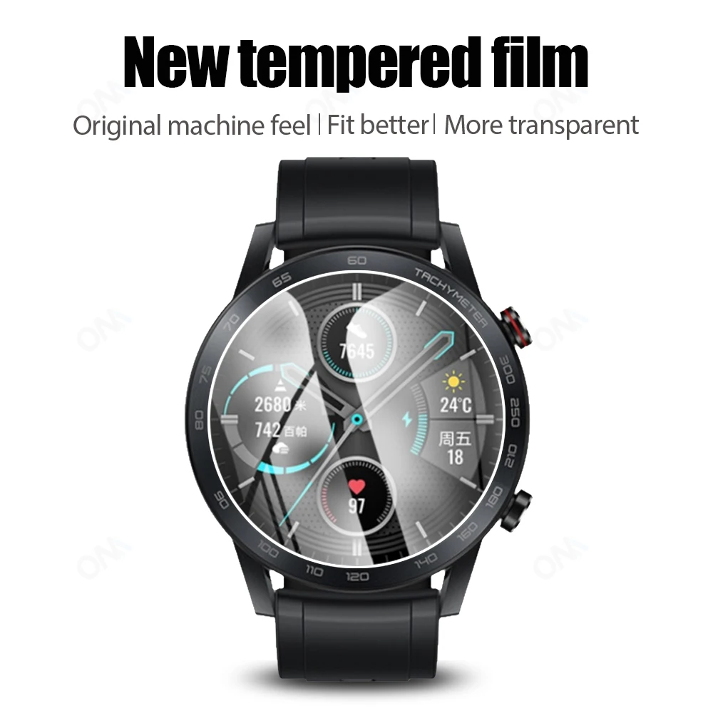 [5PCS] Tempered Glass for Huawei Honor Watch Magic 2 46mm Screen Protector - Ultra HD Clear Glass Protective Film Accessories