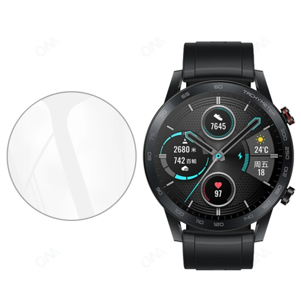 [5PCS] Tempered Glass for Huawei Honor Watch Magic 2 46mm Screen Protector - Ultra HD Clear Glass Protective Film Accessories