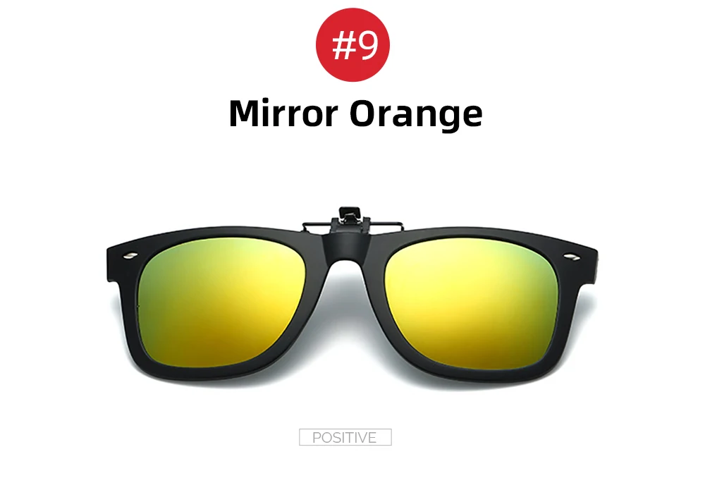 VIVIBEE 2026 Flip Up Clip on Sun Glasses for Men Driving Glasses Clips Fishing Female Anti-UVA UVB Polarized Night Vision Lens