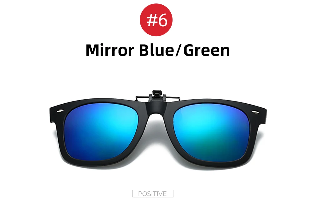 VIVIBEE 2026 Flip Up Clip on Sun Glasses for Men Driving Glasses Clips Fishing Female Anti-UVA UVB Polarized Night Vision Lens