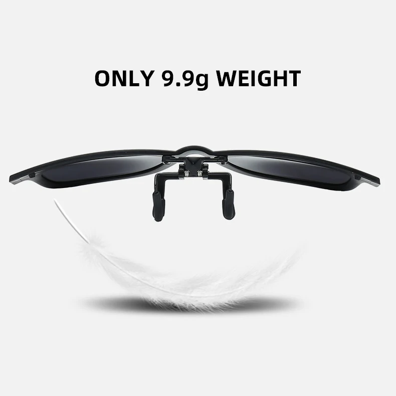 VIVIBEE 2026 Flip Up Clip on Sun Glasses for Men Driving Glasses Clips Fishing Female Anti-UVA UVB Polarized Night Vision Lens