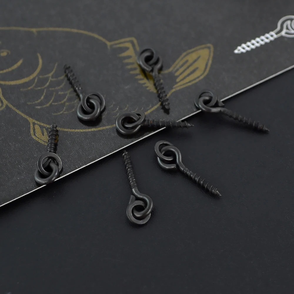 20 piece Carp Fishing Boilie Screw with Solid Ring Bait Tool Chod Rigs Fishing Tackle AS001