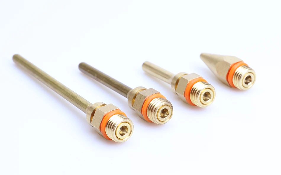 2Pcs/lot Large and Small Diameter Hot Melt Glue Gun Nozzle 2.0x70mm 3.0x50mm 2.0x50mm Pure Copper Long Short Glue Gun Nozzle
