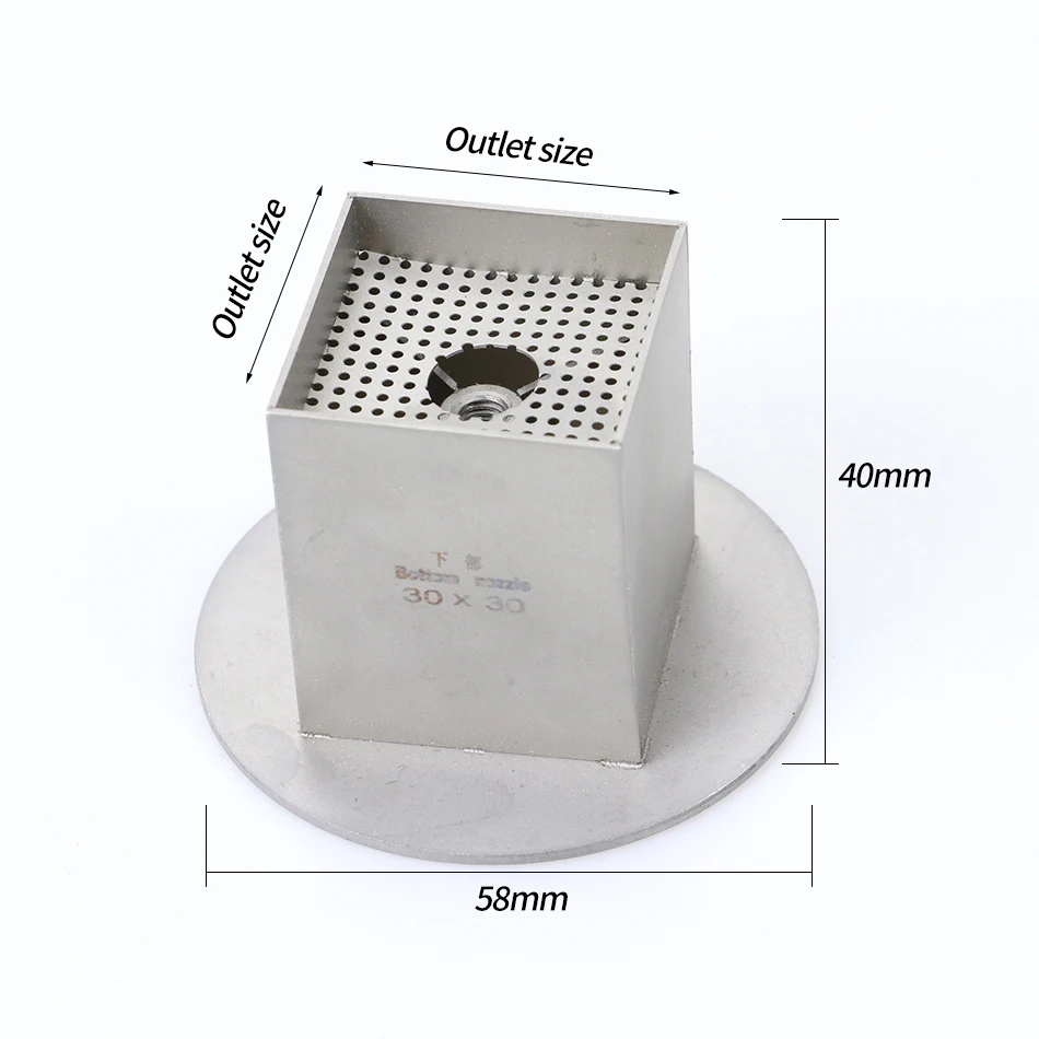 1pcs BGA rework station nozzle upper part lower part suitable for Zhuomao ACHI IR6000 Scotle10*10 30*30 45*45 41*41mm