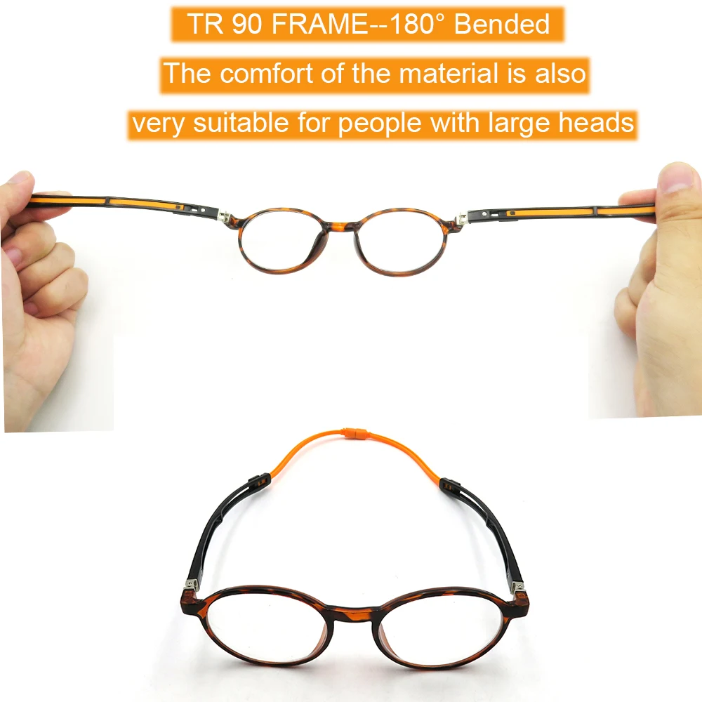 NONOR Reading Glasses Women Men Magnetic Hanging Neck Magnifier Adjustable TR Glasses Presbyopia Eyeglasses Men Reading Eyewear