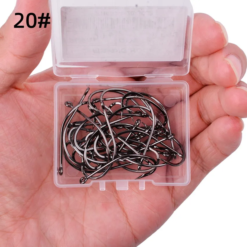 10PcS/Box Sea Big Hooks 18#-30# High Carbon Steel Fishing Hooks Fly Jig Hook Carp Fishing Hook Saltwater Jig Lure Sea Fishhook
