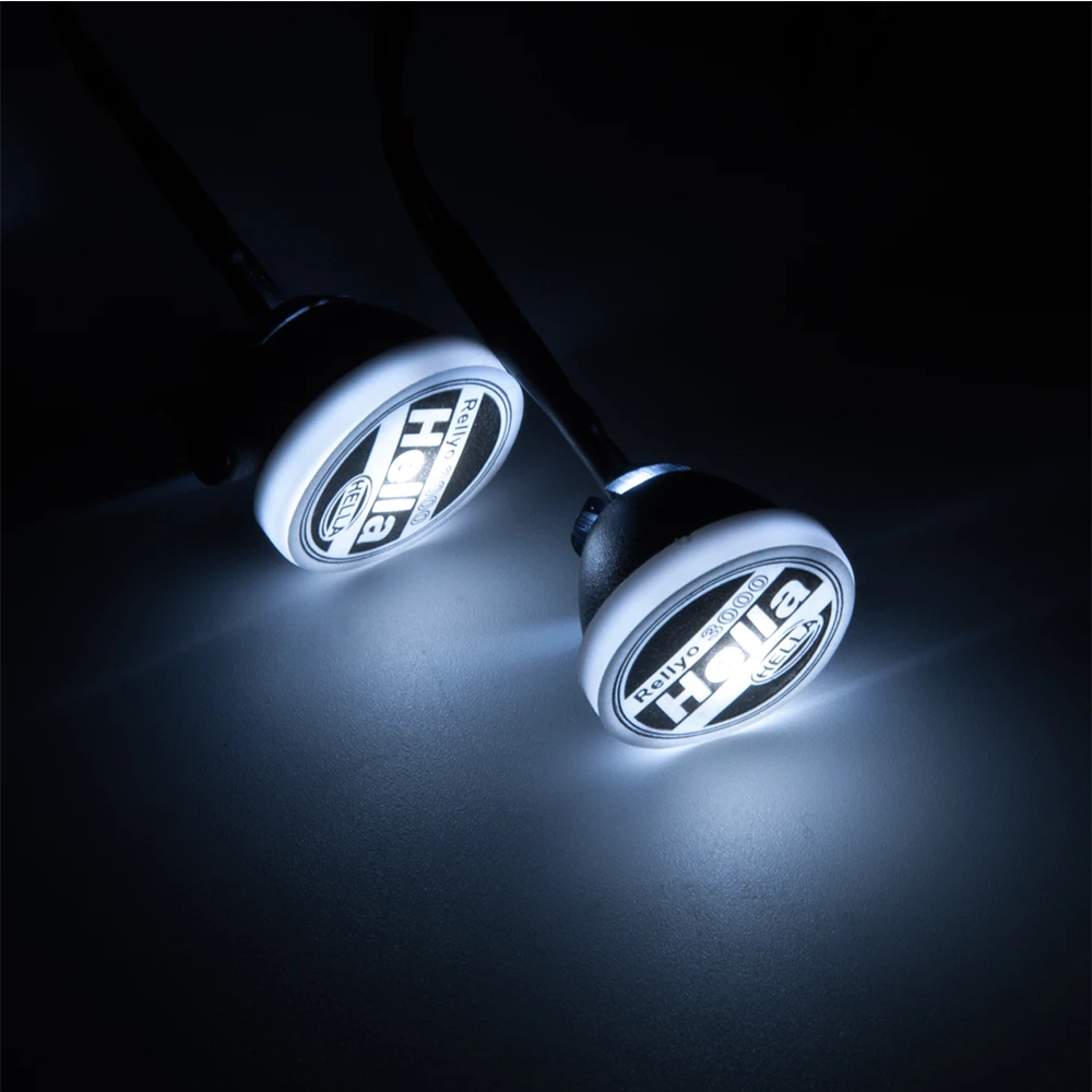 YEAHRUN 2/4Pcs 1:10 RC Crawler Car Parts Round LED Light & Cover for TRX-4 Axial SCX10 Tamiya CC01 D90 TF2 RC Car