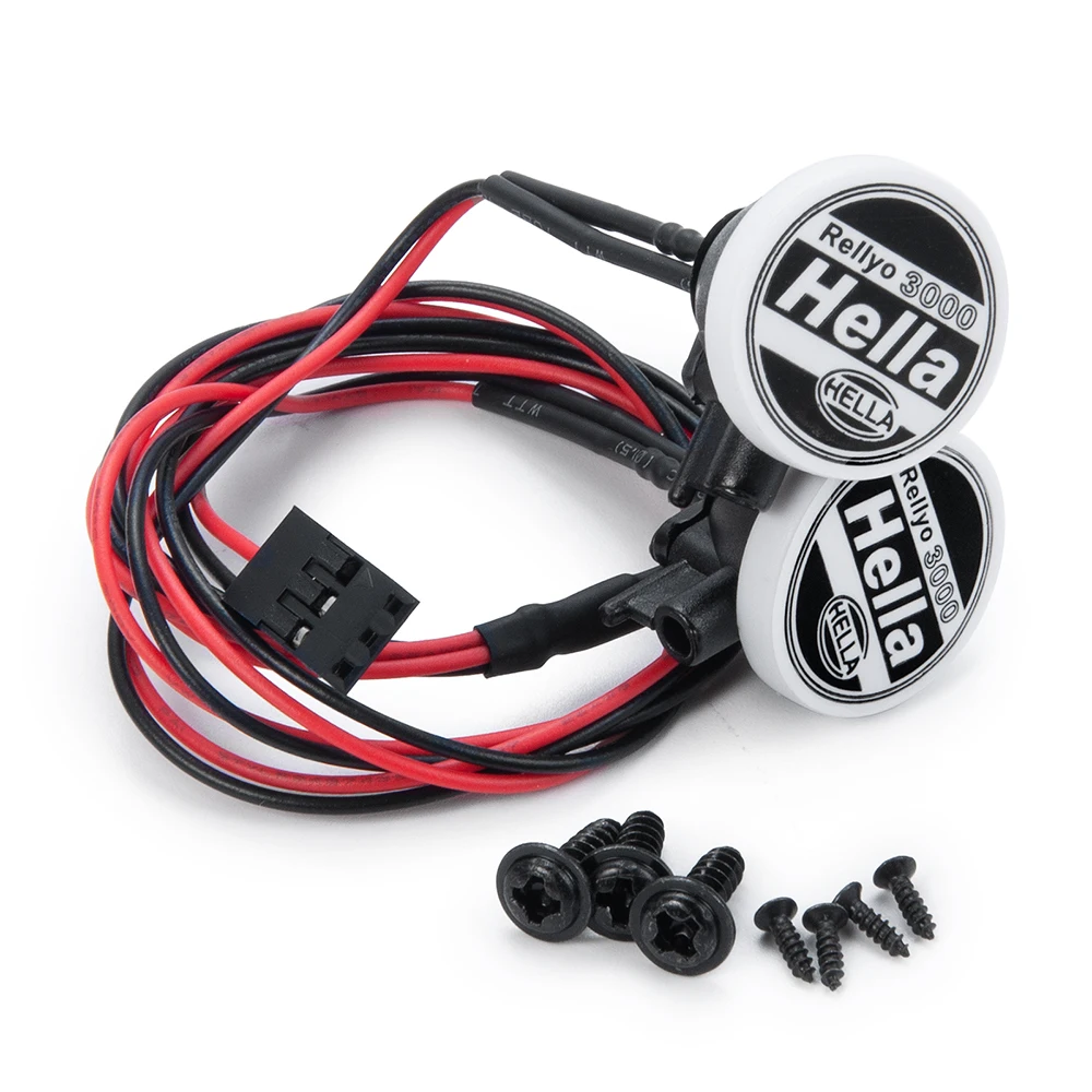 YEAHRUN 2/4Pcs 1:10 RC Crawler Car Parts Round LED Light & Cover for TRX-4 Axial SCX10 Tamiya CC01 D90 TF2 RC Car