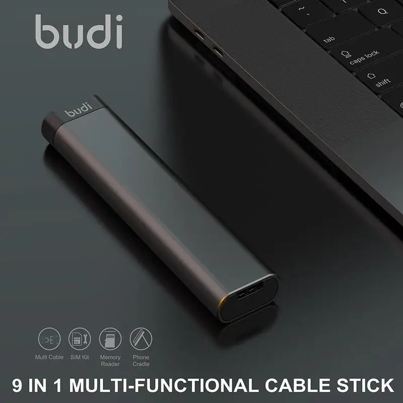 BUDI Multi-function Smart Adapter Card Storage Data TF Types Cable USB Box 6 KIT SD Memory Card SIM Multi-Cable Reader Cable