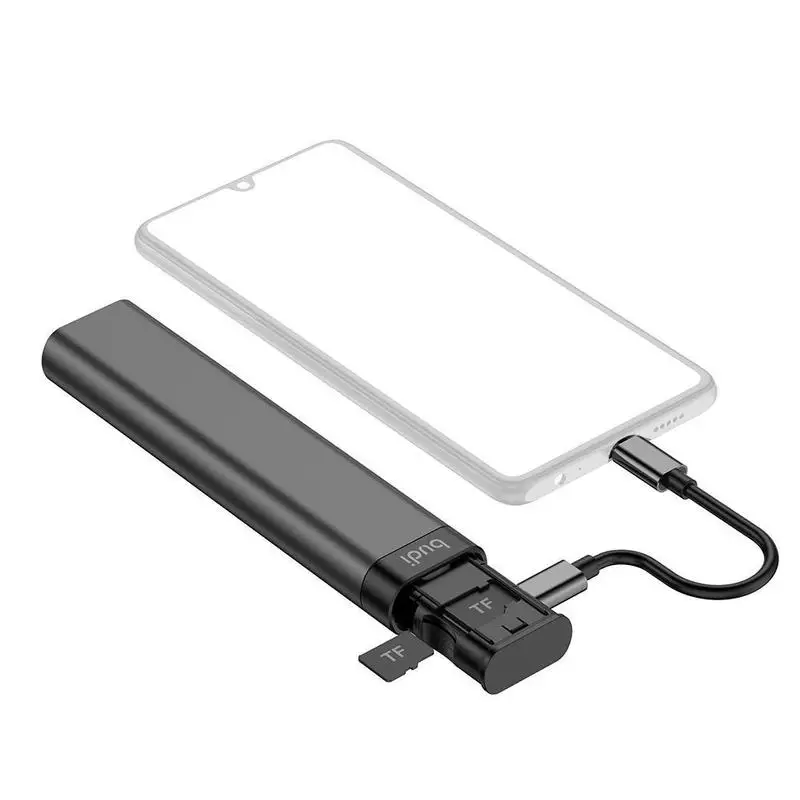 BUDI Multi-function Smart Adapter Card Storage Data TF Types Cable USB Box 6 KIT SD Memory Card SIM Multi-Cable Reader Cable