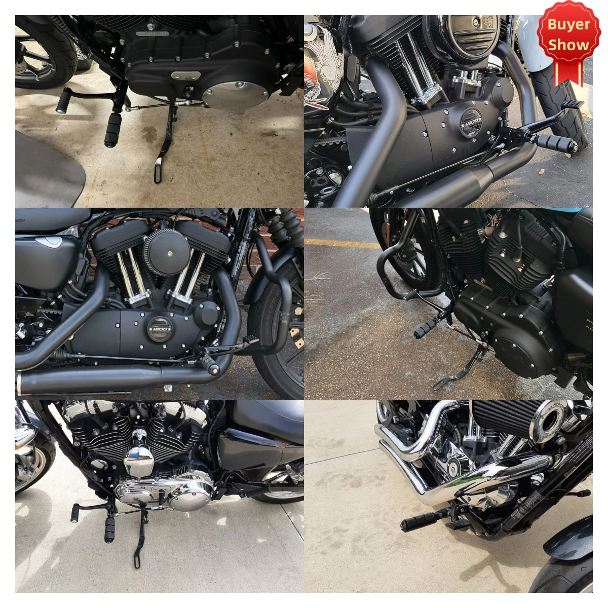 Motorcycle Black Forward Controls Complete Kit Pegs Levers Linkages For Harley Sportster XL883 XL1200 2004-2013 2014-2021 2022