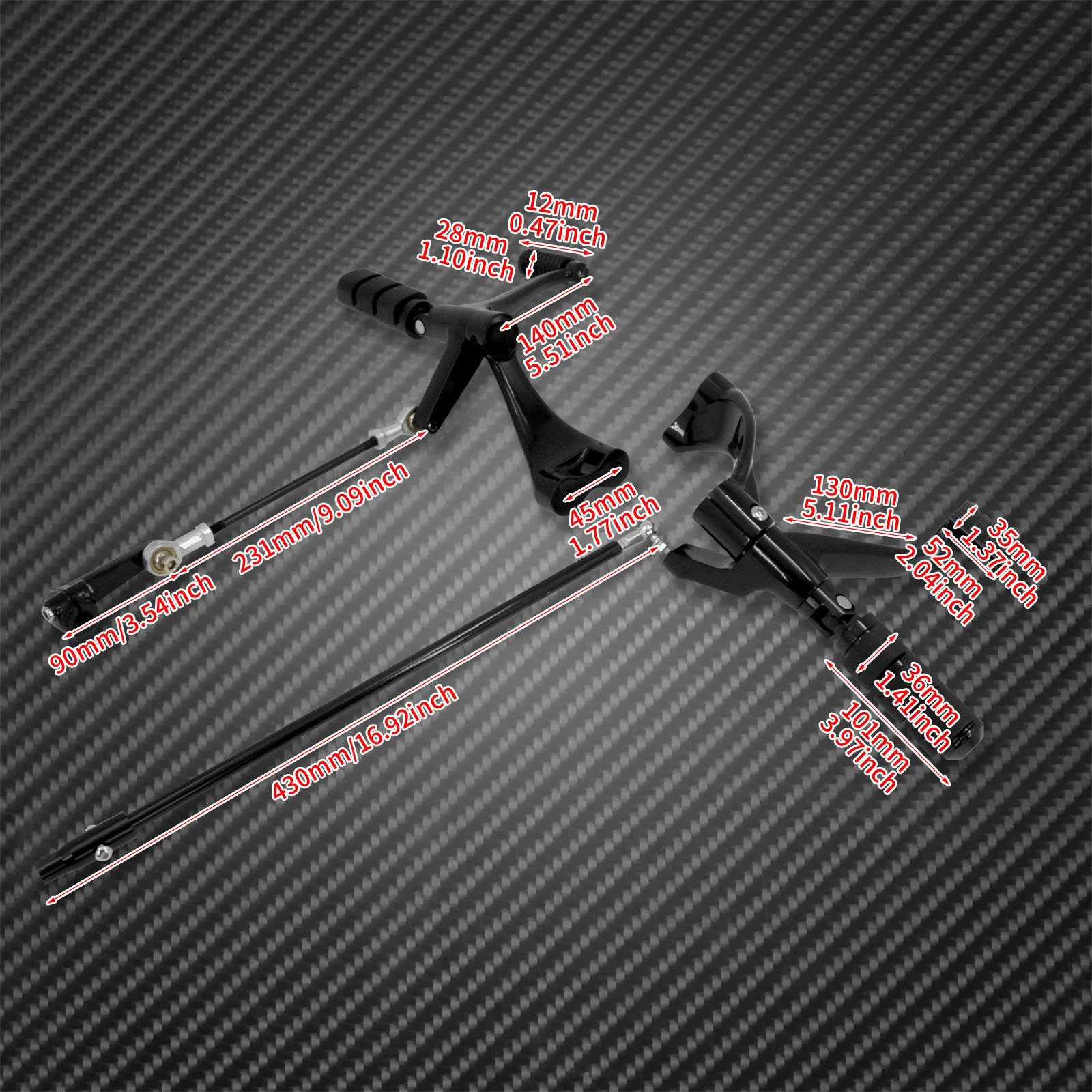 Motorcycle Black Forward Controls Complete Kit Pegs Levers Linkages For Harley Sportster XL883 XL1200 2004-2013 2014-2021 2022