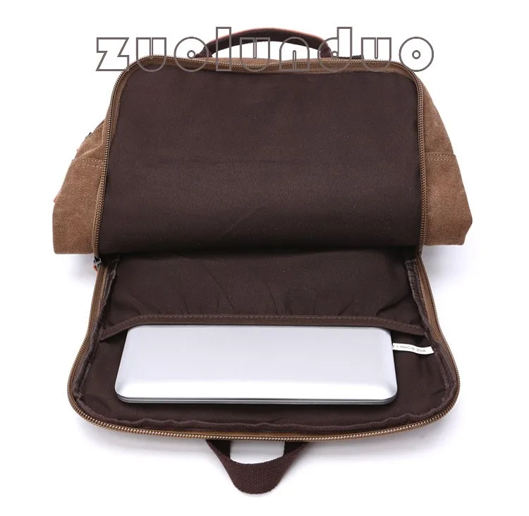 Vintage Canvas Backpack Men Large Capacity Travel Shoulder Bag High Quality Fashion Students Bag Male Notebook Laptop Backpack