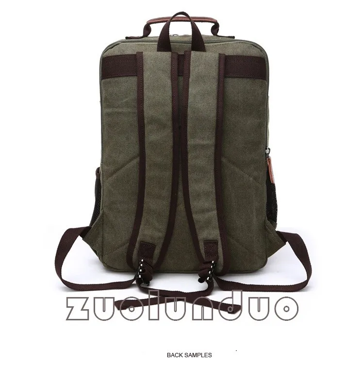 Vintage Canvas Backpack Men Large Capacity Travel Shoulder Bag High Quality Fashion Students Bag Male Notebook Laptop Backpack