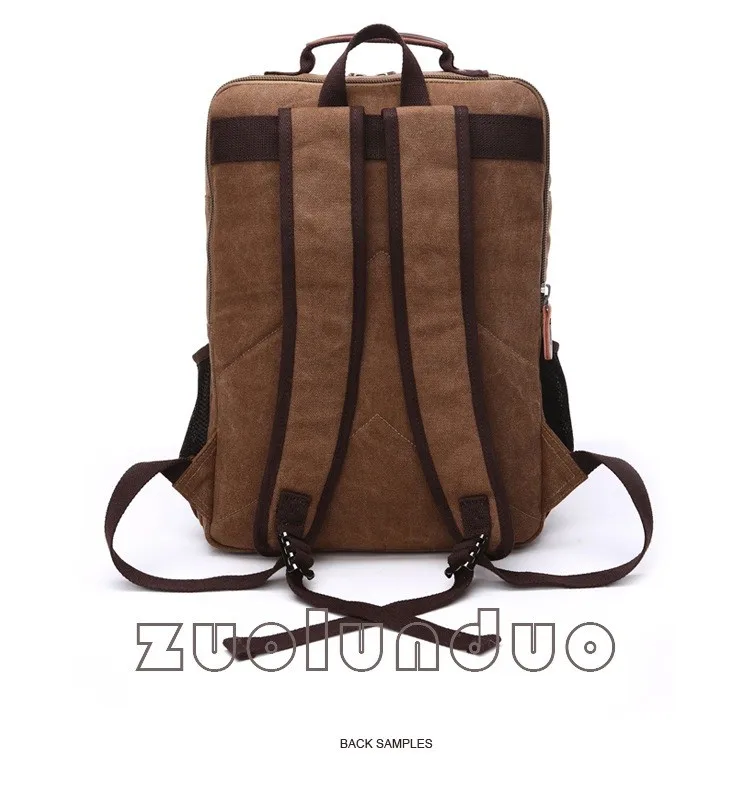 Vintage Canvas Backpack Men Large Capacity Travel Shoulder Bag High Quality Fashion Students Bag Male Notebook Laptop Backpack