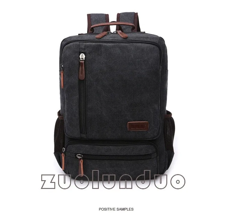 Vintage Canvas Backpack Men Large Capacity Travel Shoulder Bag High Quality Fashion Students Bag Male Notebook Laptop Backpack