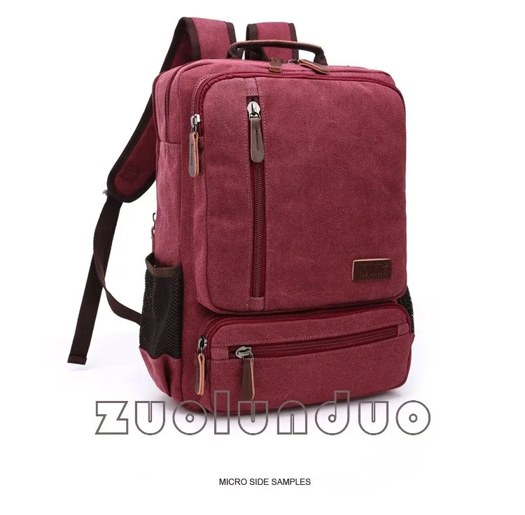 Vintage Canvas Backpack Men Large Capacity Travel Shoulder Bag High Quality Fashion Students Bag Male Notebook Laptop Backpack