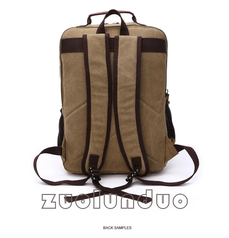 Vintage Canvas Backpack Men Large Capacity Travel Shoulder Bag High Quality Fashion Students Bag Male Notebook Laptop Backpack