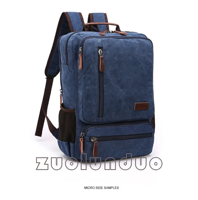Vintage Canvas Backpack Men Large Capacity Travel Shoulder Bag High Quality Fashion Students Bag Male Notebook Laptop Backpack