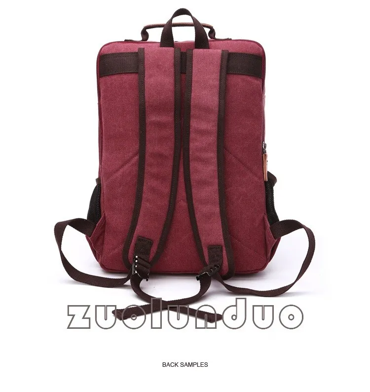 Vintage Canvas Backpack Men Large Capacity Travel Shoulder Bag High Quality Fashion Students Bag Male Notebook Laptop Backpack