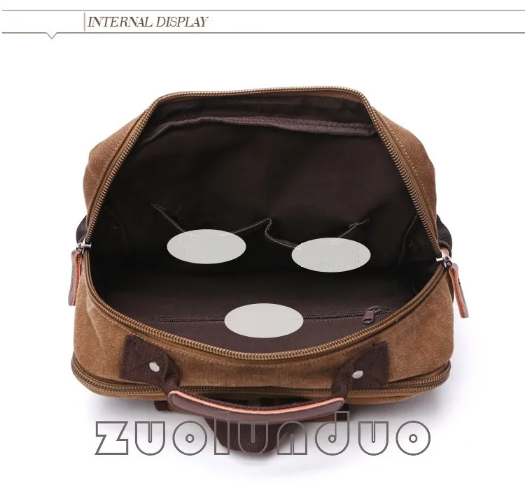 Vintage Canvas Backpack Men Large Capacity Travel Shoulder Bag High Quality Fashion Students Bag Male Notebook Laptop Backpack
