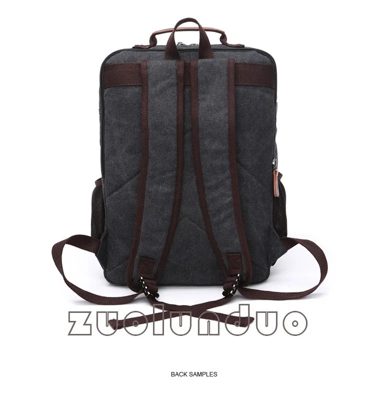 Vintage Canvas Backpack Men Large Capacity Travel Shoulder Bag High Quality Fashion Students Bag Male Notebook Laptop Backpack