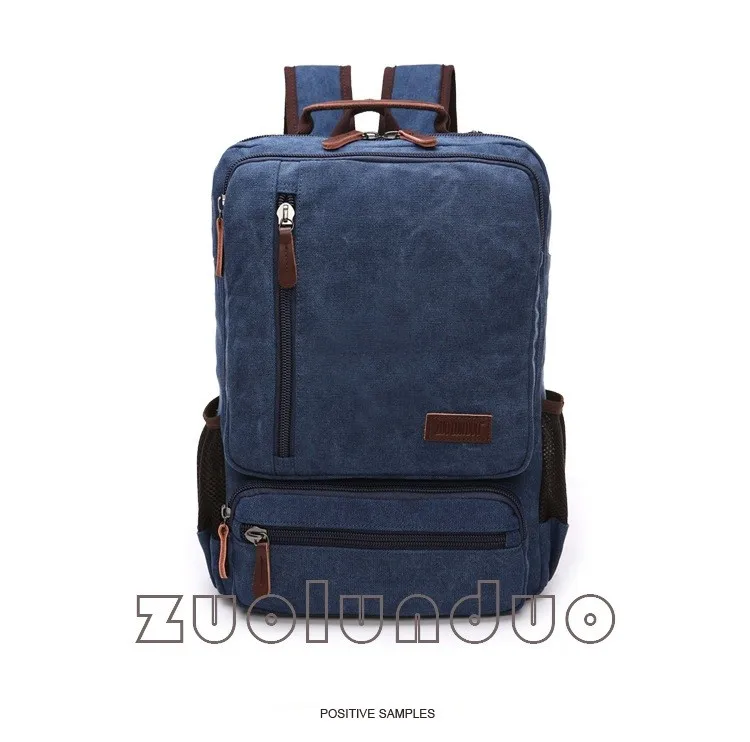 Vintage Canvas Backpack Men Large Capacity Travel Shoulder Bag High Quality Fashion Students Bag Male Notebook Laptop Backpack