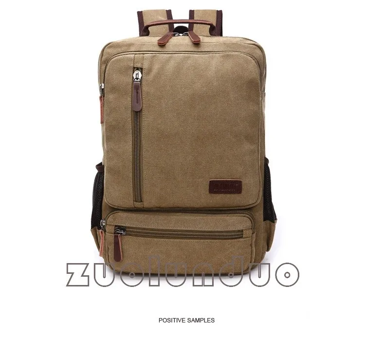 Vintage Canvas Backpack Men Large Capacity Travel Shoulder Bag High Quality Fashion Students Bag Male Notebook Laptop Backpack