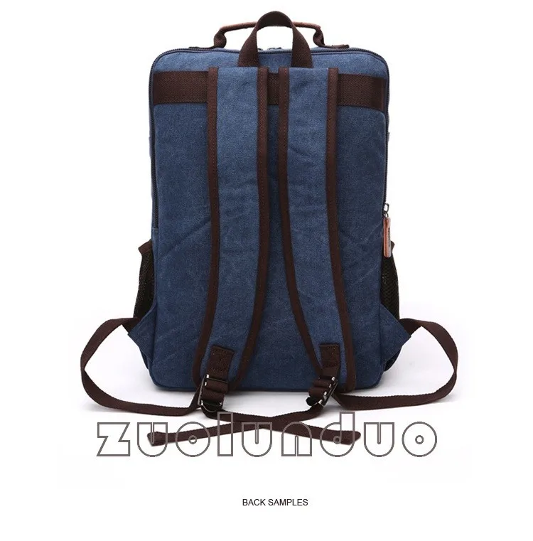 Vintage Canvas Backpack Men Large Capacity Travel Shoulder Bag High Quality Fashion Students Bag Male Notebook Laptop Backpack