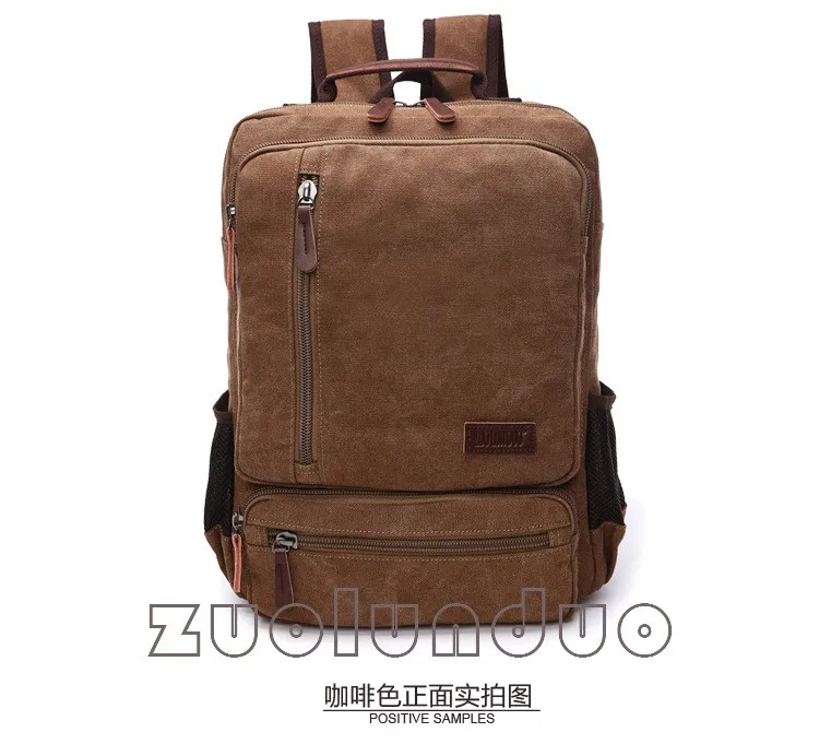 Vintage Canvas Backpack Men Large Capacity Travel Shoulder Bag High Quality Fashion Students Bag Male Notebook Laptop Backpack