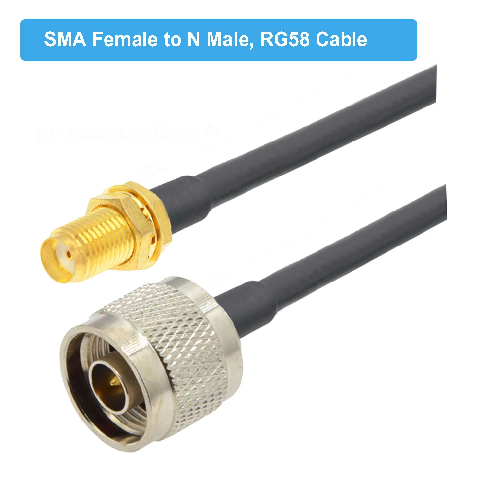 1PCS N to SMA RG58 Cable N Male Female to SMA/ RP-SMA Male RF Coax RG-58 Pigtail 3G 4G 5G LTE Antenna Extension Jumper 10CM~30M