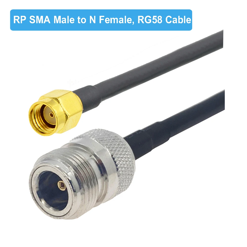 1PCS N to SMA RG58 Cable N Male Female to SMA/ RP-SMA Male RF Coax RG-58 Pigtail 3G 4G 5G LTE Antenna Extension Jumper 10CM~30M