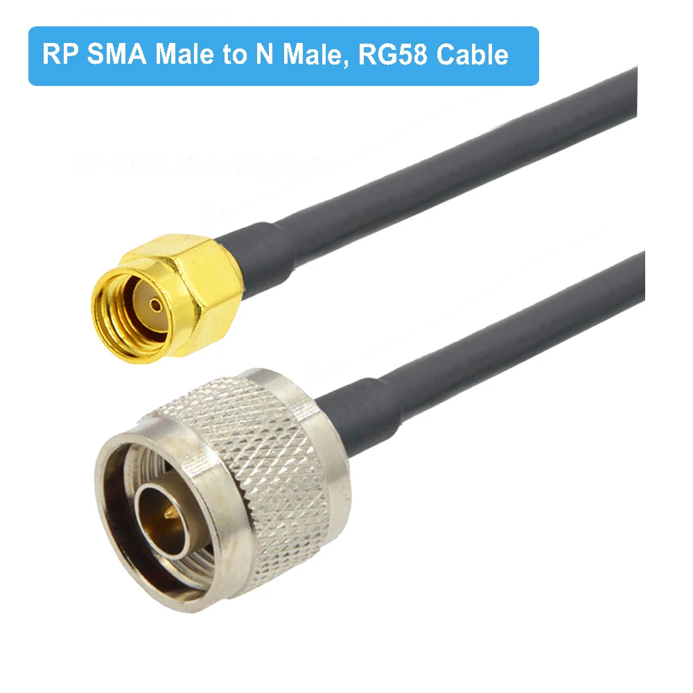 1PCS N to SMA RG58 Cable N Male Female to SMA/ RP-SMA Male RF Coax RG-58 Pigtail 3G 4G 5G LTE Antenna Extension Jumper 10CM~30M