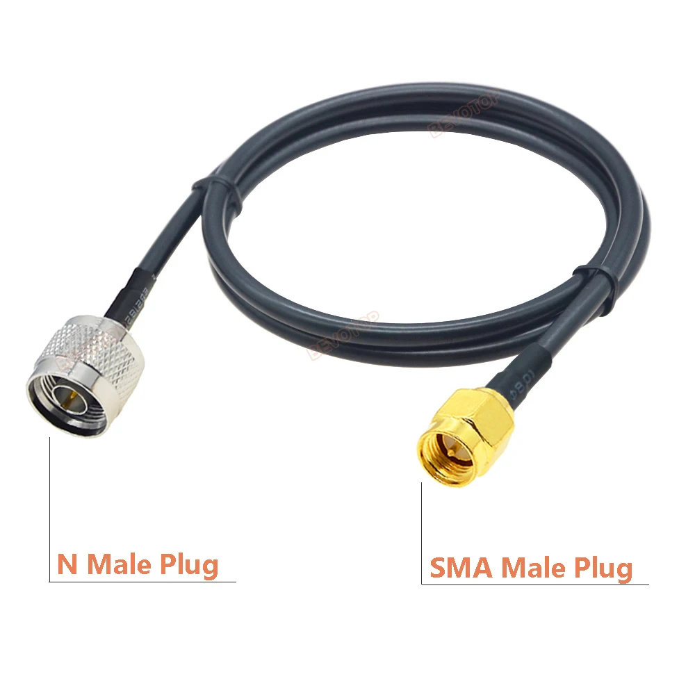 1PCS N to SMA RG58 Cable N Male Female to SMA/ RP-SMA Male RF Coax RG-58 Pigtail 3G 4G 5G LTE Antenna Extension Jumper 10CM~30M